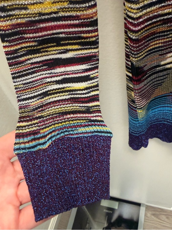 Authentic MISSONI Multicolor Lurex Knit V-Neck Top - Made in Italy - Picture 6 of 6